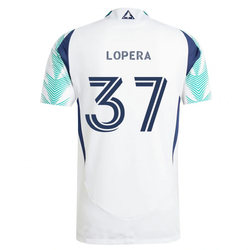 Danxen Homem Camisola Steban Lopera #37 Branco Azul Marinho Verde Claro Alternativa 2026/27 Camisa