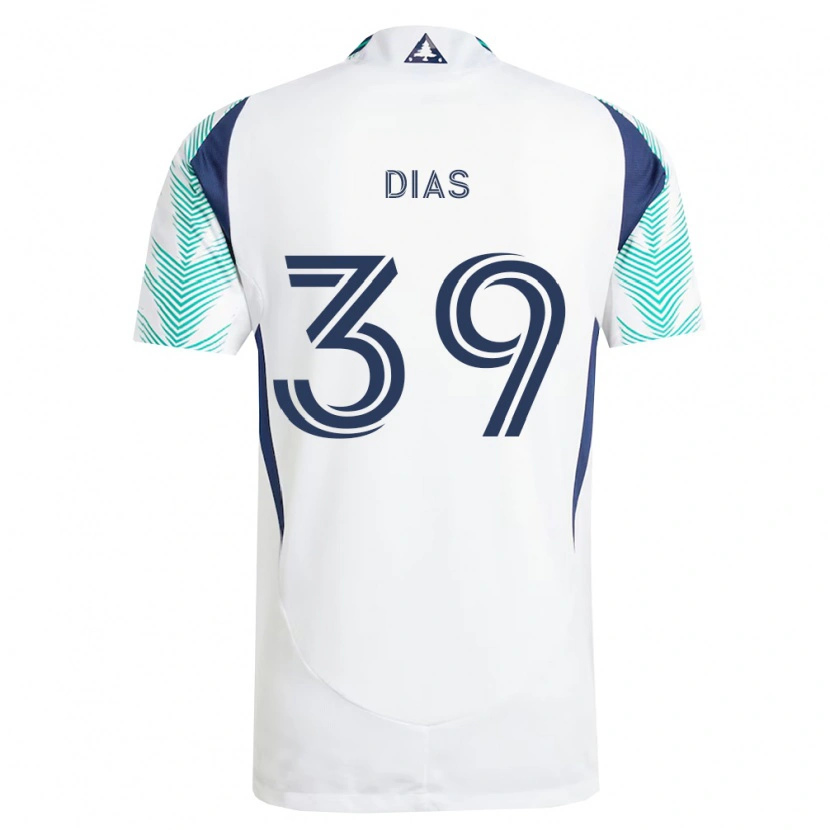 Danxen Homem Camisola Marcos Dias #39 Branco Azul Marinho Verde Claro Alternativa 2026/27 Camisa