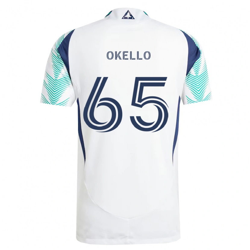 Danxen Homem Camisola Noble Okello #65 Branco Azul Marinho Verde Claro Alternativa 2026/27 Camisa