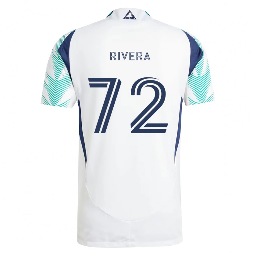 Danxen Homem Camisola Damián Rivera #72 Branco Azul Marinho Verde Claro Alternativa 2026/27 Camisa