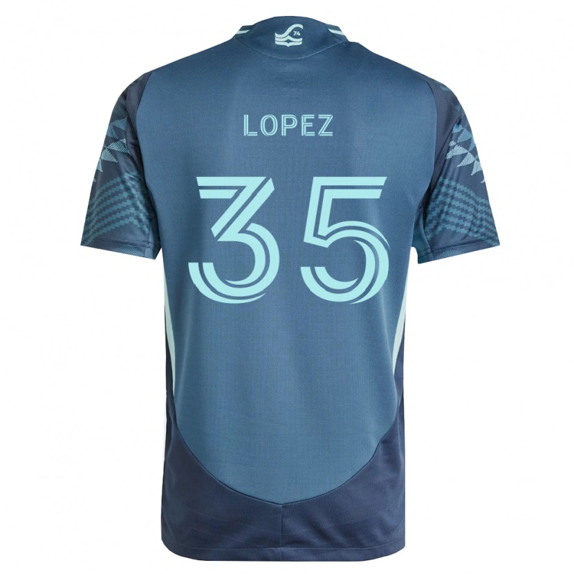 Danxen Homem Camisola Antino Lopez #35 Azul Marinho Verde Alternativa 2026/27 Camisa