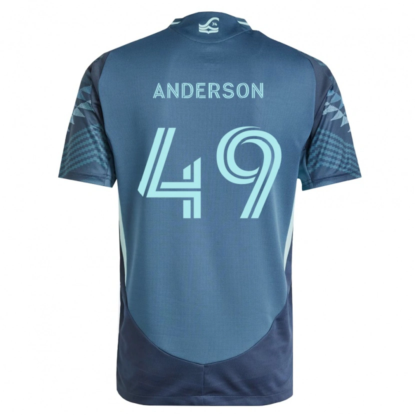 Danxen Homem Camisola Hunter Anderson #49 Azul Marinho Verde Alternativa 2026/27 Camisa