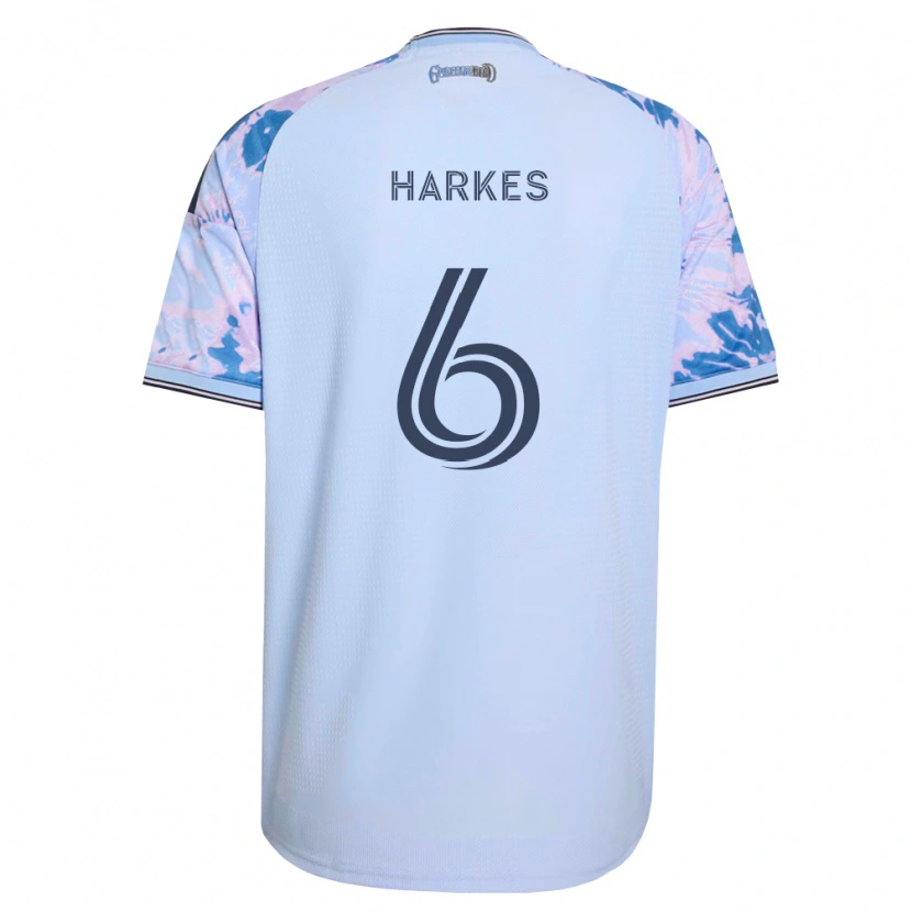 Danxen Homem Camisola Ian Harkes #6 Azul Real Branco Preto Alternativa 2026/27 Camisa