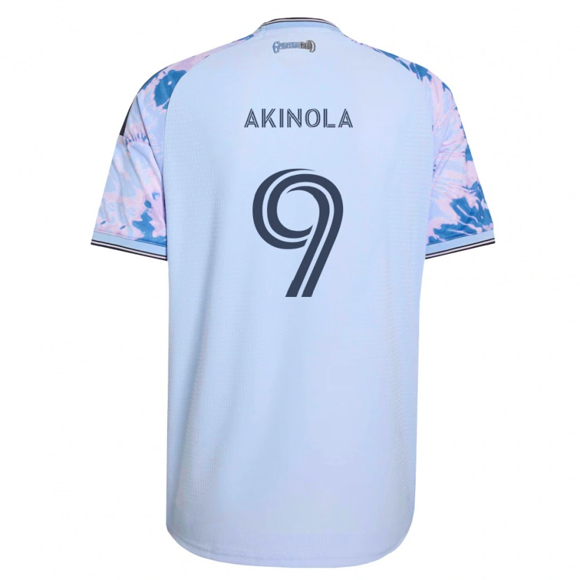 Danxen Homem Camisola Ayo Akinola #9 Azul Real Branco Preto Alternativa 2026/27 Camisa