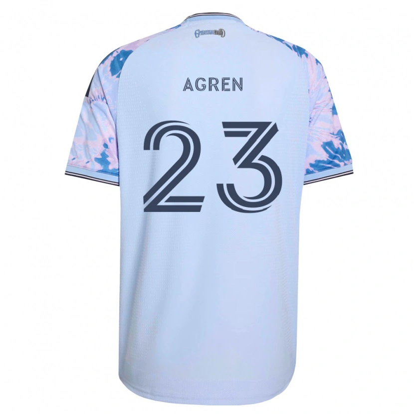 Danxen Homem Camisola Oskar Agren #23 Azul Real Branco Preto Alternativa 2026/27 Camisa