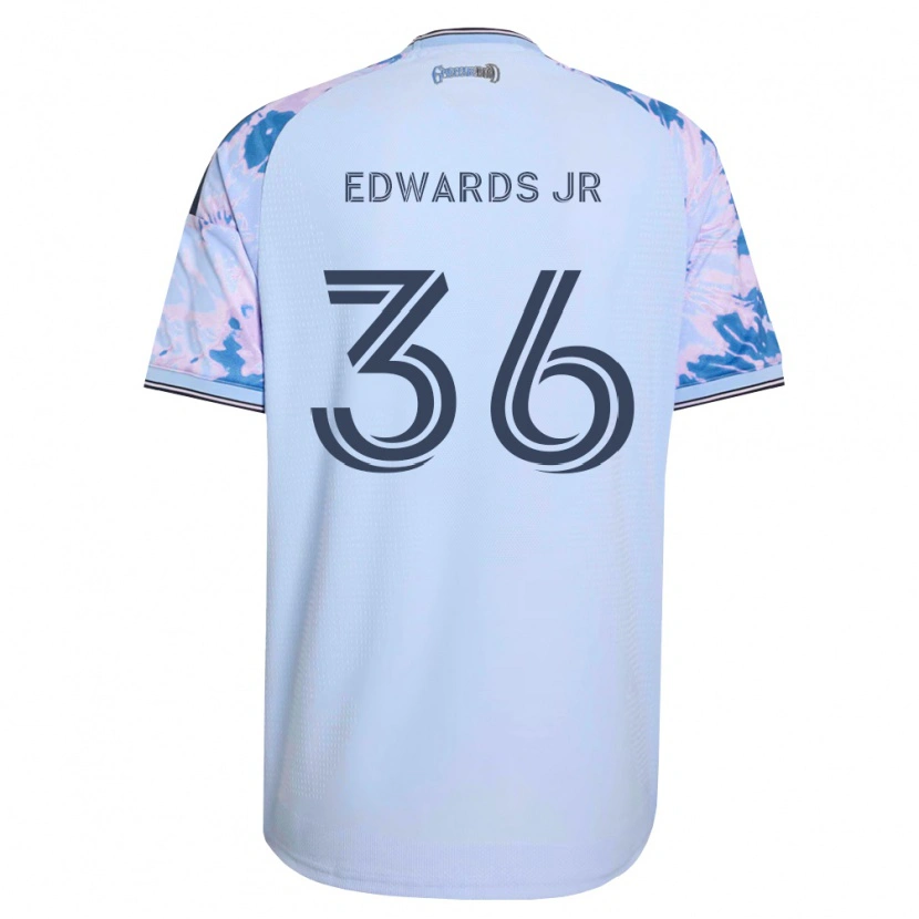 Danxen Homem Camisola Earl Edwards Jr. #36 Azul Real Branco Preto Alternativa 2026/27 Camisa