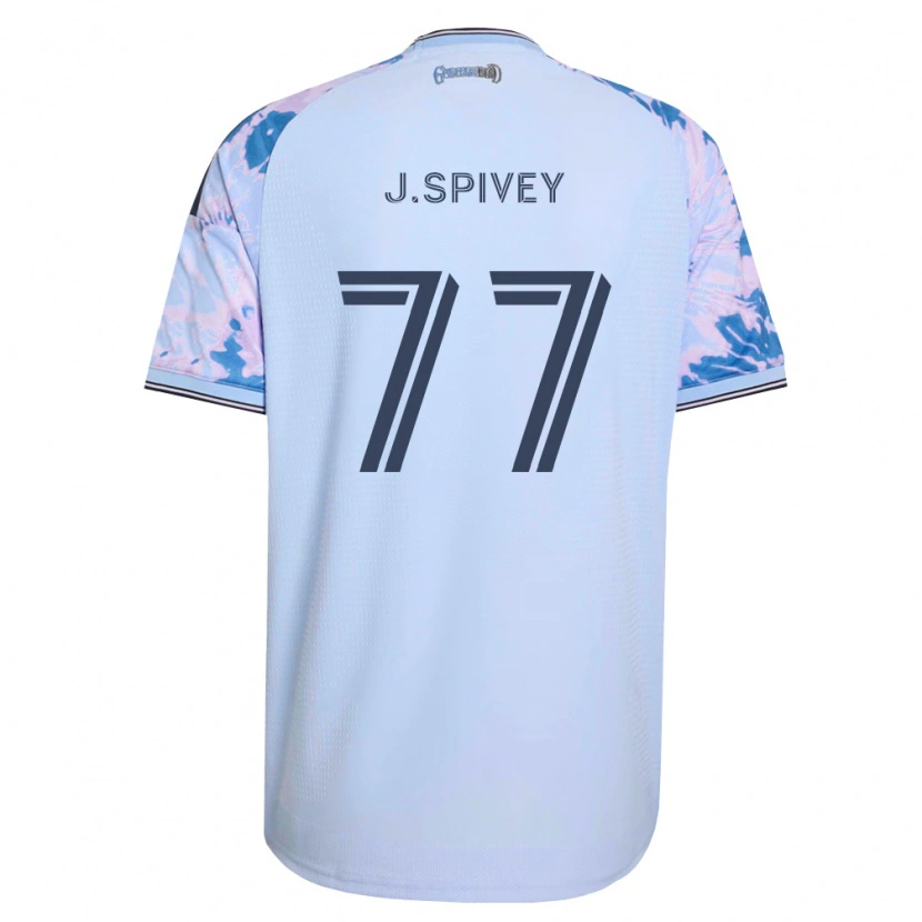 Danxen Homem Camisola Jermaine Spivey #77 Azul Real Branco Preto Alternativa 2026/27 Camisa