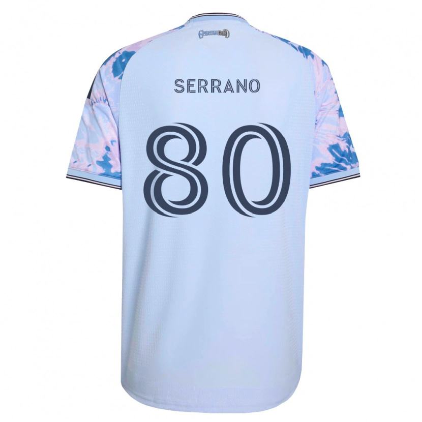 Danxen Homem Camisola David Serrano #80 Azul Real Branco Preto Alternativa 2026/27 Camisa