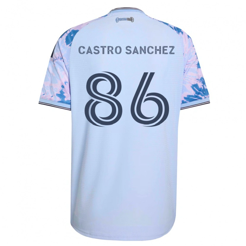 Danxen Homem Camisola Andy Castro Sanchez #86 Azul Real Branco Preto Alternativa 2026/27 Camisa
