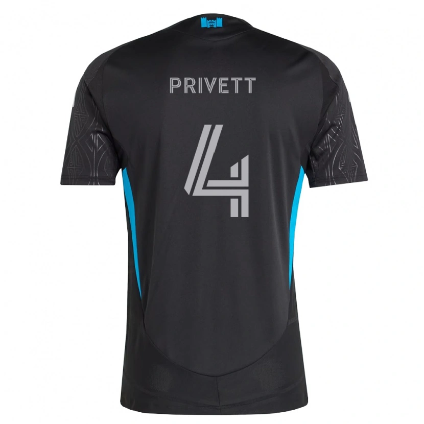Danxen Homem Camisola Andrew Privett #4 Preto Branco Azul Celeste Alternativa 2026/27 Camisa