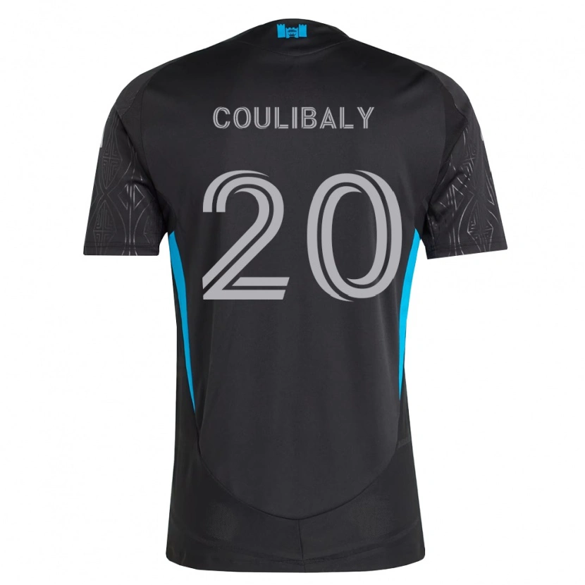 Danxen Homem Camisola Baye Coulibaly #20 Preto Branco Azul Celeste Alternativa 2026/27 Camisa