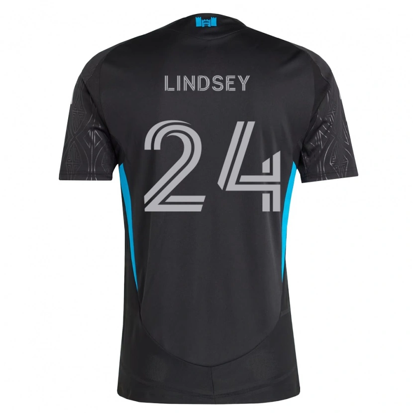 Danxen Homem Camisola Jaylin Lindsey #24 Preto Branco Azul Celeste Alternativa 2026/27 Camisa