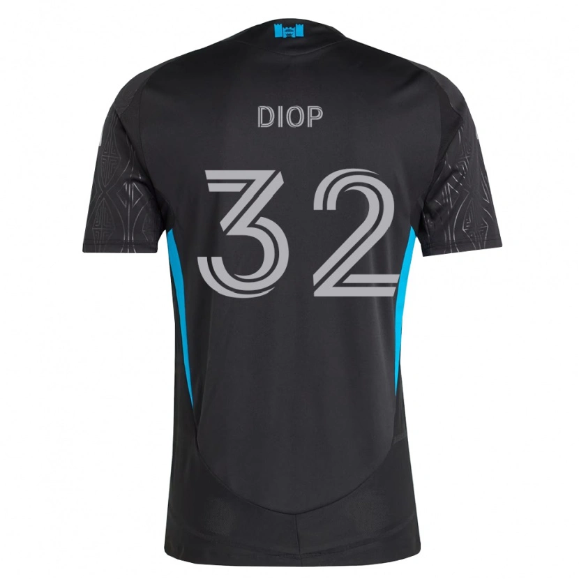 Danxen Homem Camisola Hamady Diop #32 Preto Branco Azul Celeste Alternativa 2026/27 Camisa