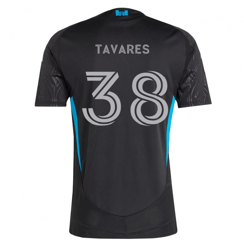 Danxen Homem Camisola Iuri Tavares #38 Preto Branco Azul Celeste Alternativa 2026/27 Camisa