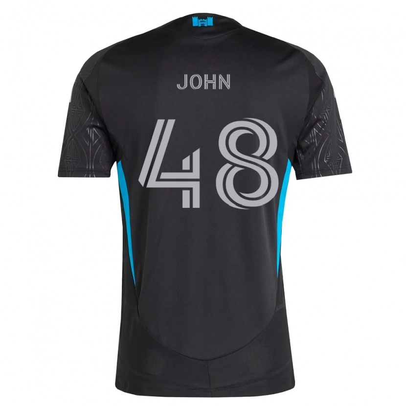 Danxen Homem Camisola Aron John #48 Preto Branco Azul Celeste Alternativa 2026/27 Camisa