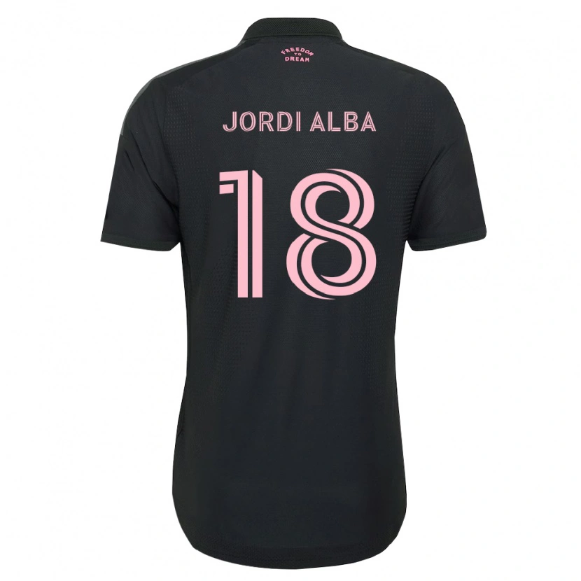 Danxen Homem Camisola Jordi Alba #18 Rosa Preto Branco Alternativa 2026/27 Camisa