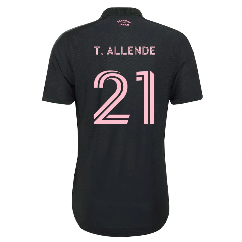 Danxen Homem Camisola Tadeo Allende #21 Rosa Preto Branco Alternativa 2026/27 Camisa