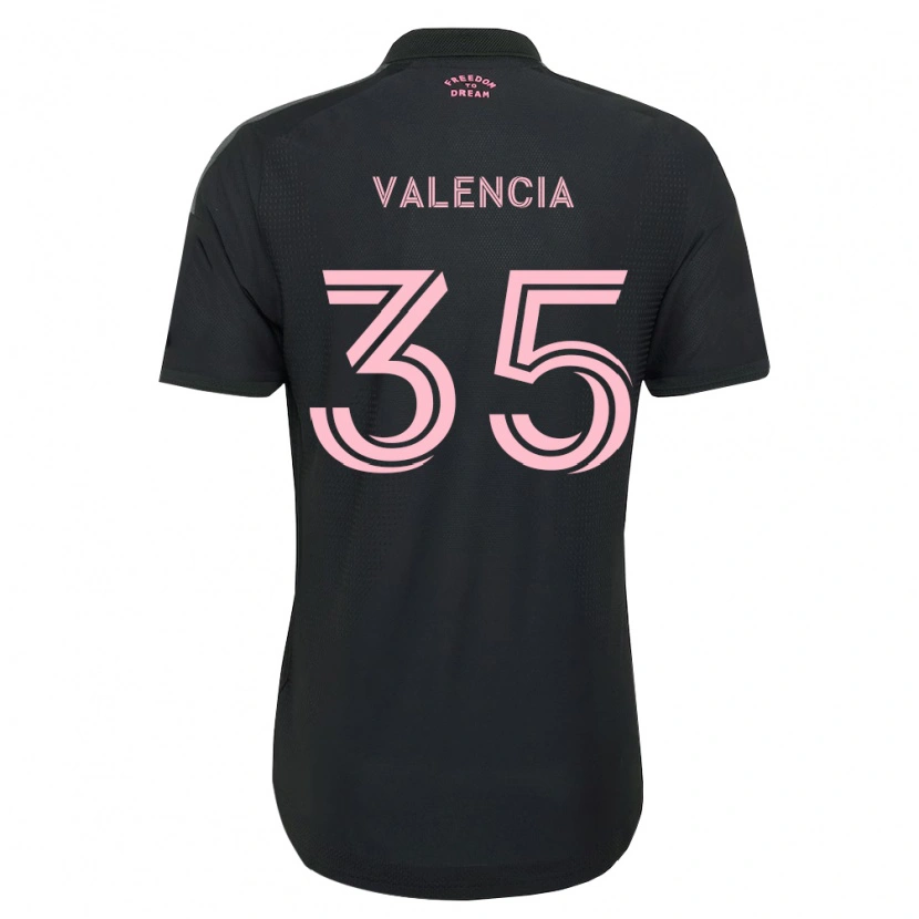 Danxen Homem Camisola Felipe Valencia #35 Rosa Preto Branco Alternativa 2026/27 Camisa