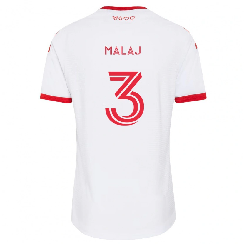 Danxen Homem Camisola Albert Malaj #3 Branco Vermelho Preto Alternativa 2026/27 Camisa