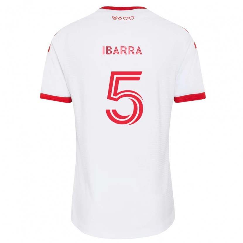 Danxen Homem Camisola Franco Ibarra #5 Branco Vermelho Preto Alternativa 2026/27 Camisa