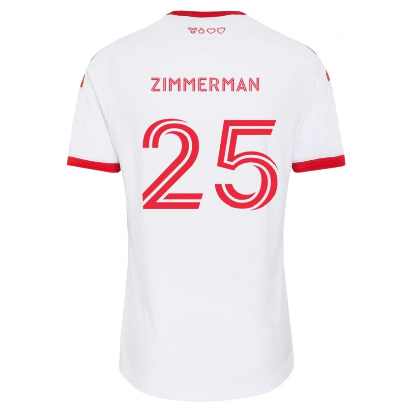 Danxen Homem Camisola Walker Zimmerman #25 Branco Vermelho Preto Alternativa 2026/27 Camisa