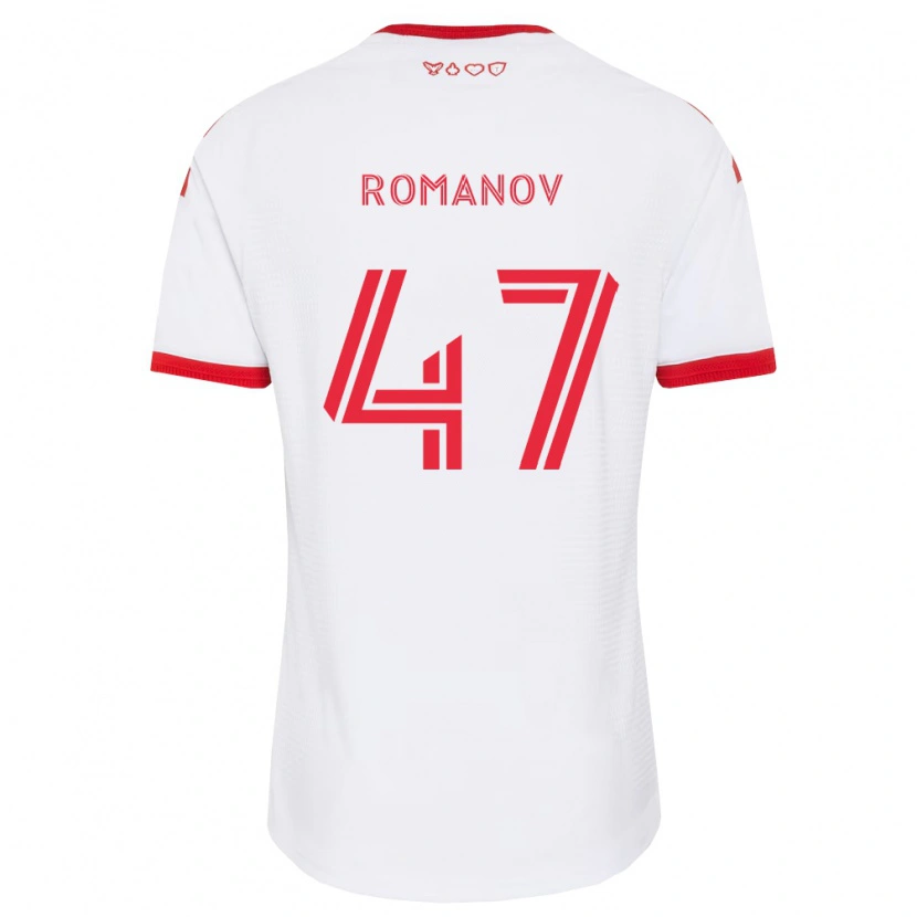 Danxen Homem Camisola Alexander Romanov #47 Branco Vermelho Preto Alternativa 2026/27 Camisa