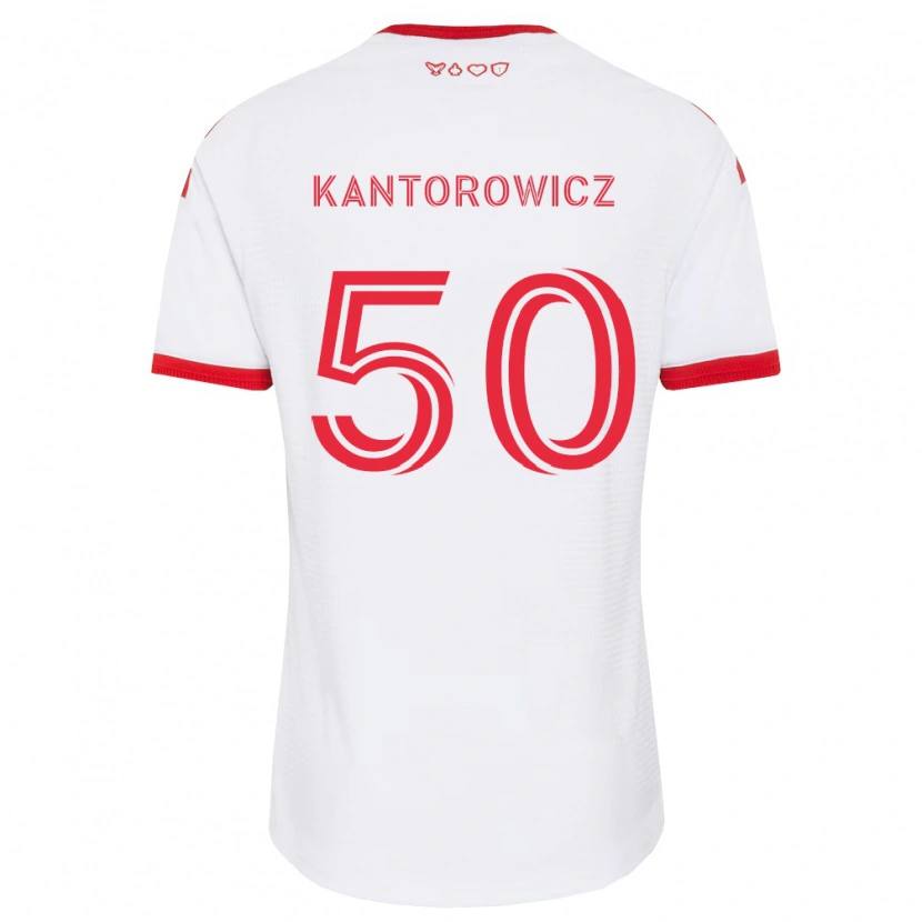Danxen Homem Camisola Dominic Kantorowicz #50 Branco Vermelho Preto Alternativa 2026/27 Camisa