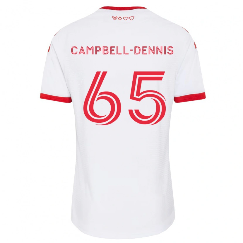Danxen Homem Camisola Raequan Campbell-Dennis #65 Branco Vermelho Preto Alternativa 2026/27 Camisa