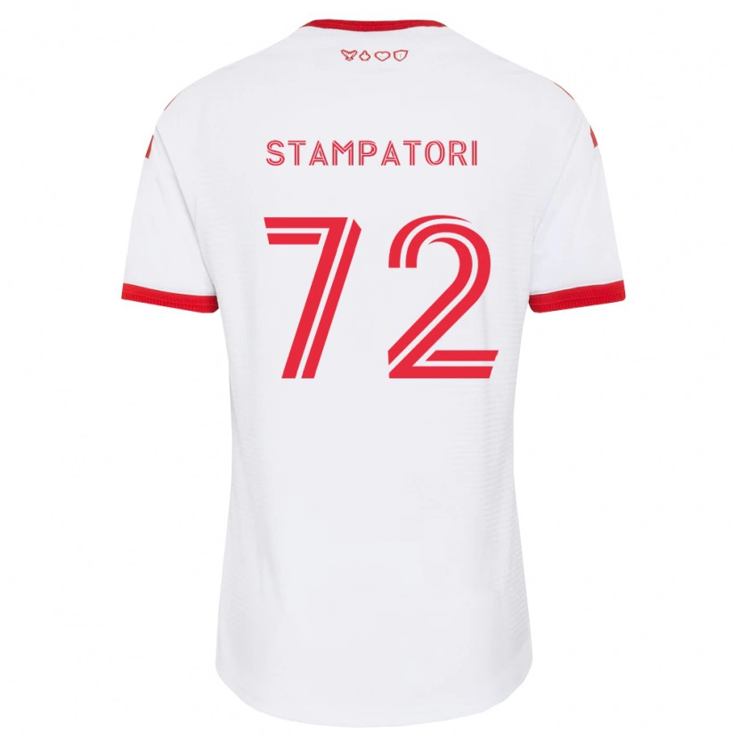 Danxen Homem Camisola Daniel Stampatori #72 Branco Vermelho Preto Alternativa 2026/27 Camisa