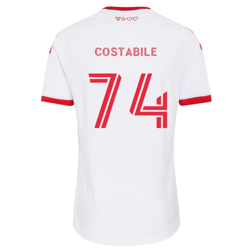 Danxen Homem Camisola Luca Costabile #74 Branco Vermelho Preto Alternativa 2026/27 Camisa