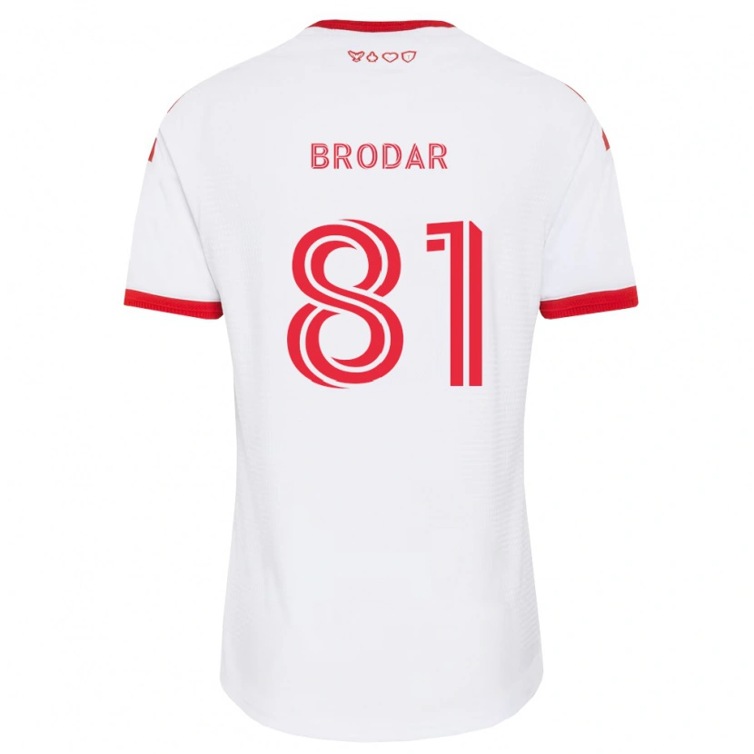 Danxen Homem Camisola Niko Brodar #81 Branco Vermelho Preto Alternativa 2026/27 Camisa