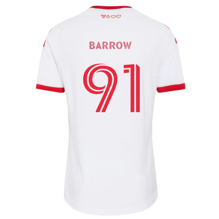 Danxen Homem Camisola Dékwon Barrow #91 Branco Vermelho Preto Alternativa 2026/27 Camisa