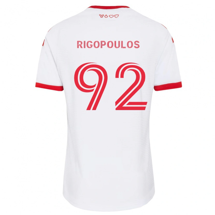 Danxen Homem Camisola Theo Rigopoulos #92 Branco Vermelho Preto Alternativa 2026/27 Camisa
