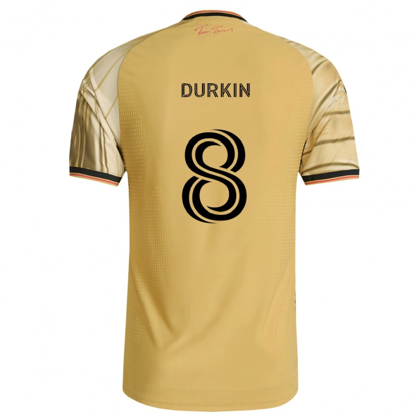 Danxen Homem Camisola Chris Durkin #8 Marrom Amarelo Preto Alternativa 2026/27 Camisa