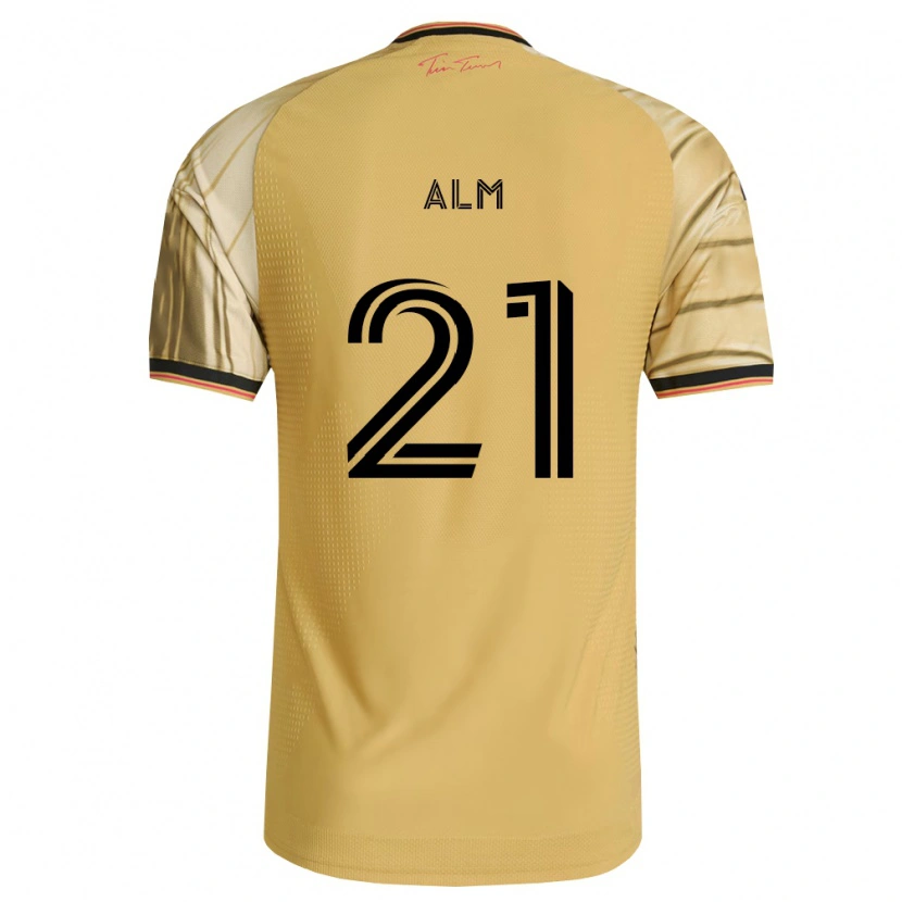 Danxen Homem Camisola Rasmus Alm #21 Marrom Amarelo Preto Alternativa 2026/27 Camisa