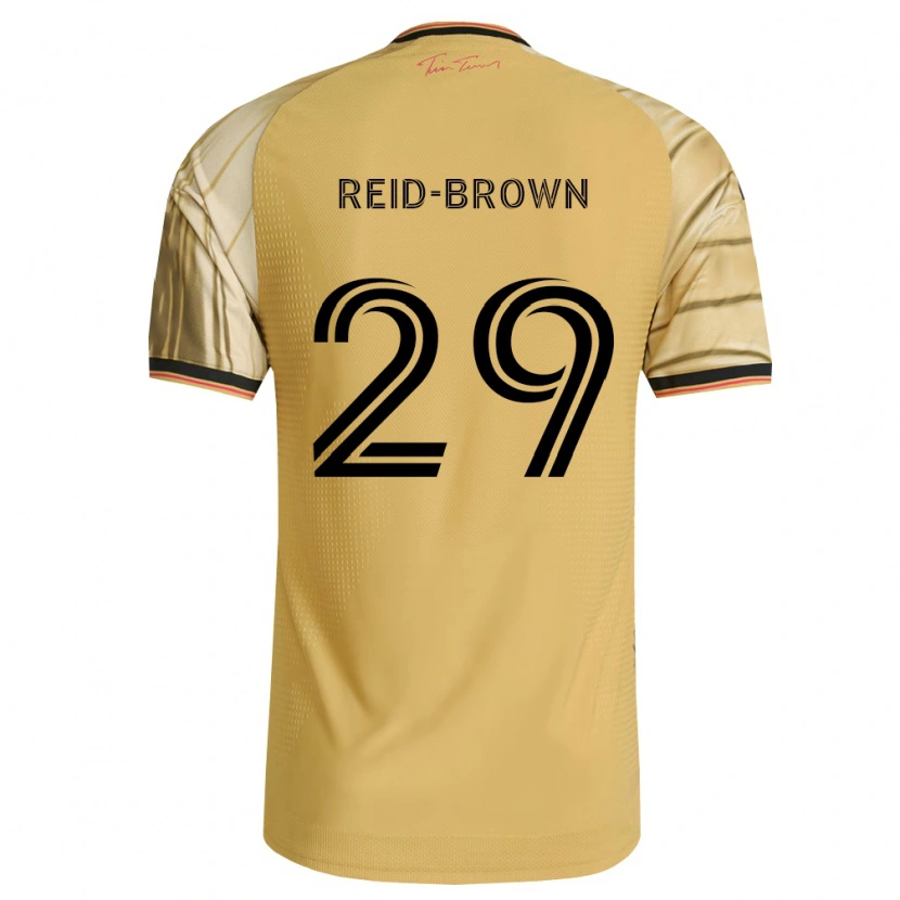 Danxen Homem Camisola Tahir Reid-Brown #29 Marrom Amarelo Preto Alternativa 2026/27 Camisa