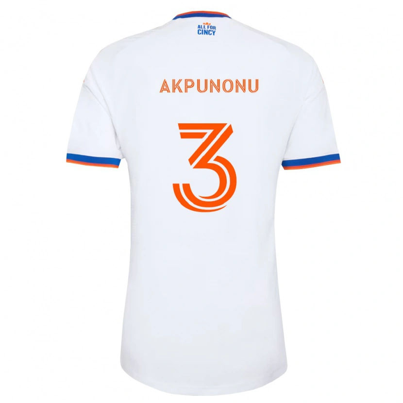 Danxen Homem Camisola Joey Akpunonu #3 Branco Azul Marinho Laranja Alternativa 2026/27 Camisa