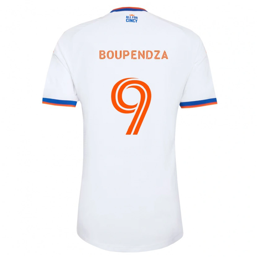 Danxen Homem Camisola Aaron Boupendza #9 Branco Azul Marinho Laranja Alternativa 2026/27 Camisa