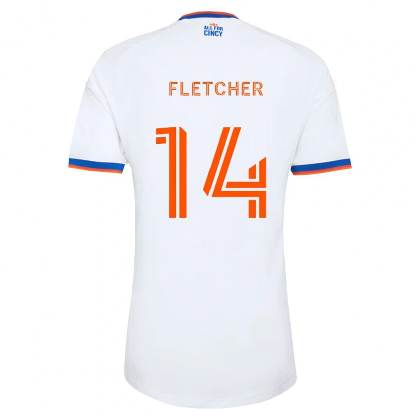 Danxen Homem Camisola Kristian Fletcher #14 Branco Azul Marinho Laranja Alternativa 2026/27 Camisa
