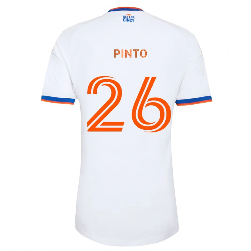 Danxen Homem Camisola Malik Pinto #26 Branco Azul Marinho Laranja Alternativa 2026/27 Camisa