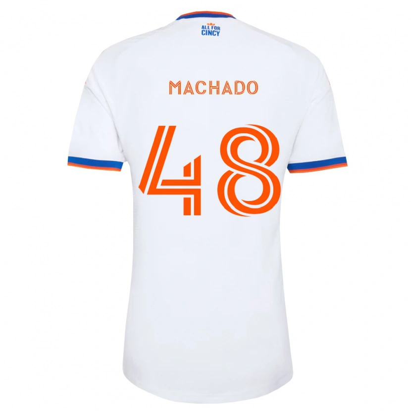 Danxen Homem Camisola Juan Machado #48 Branco Azul Marinho Laranja Alternativa 2026/27 Camisa