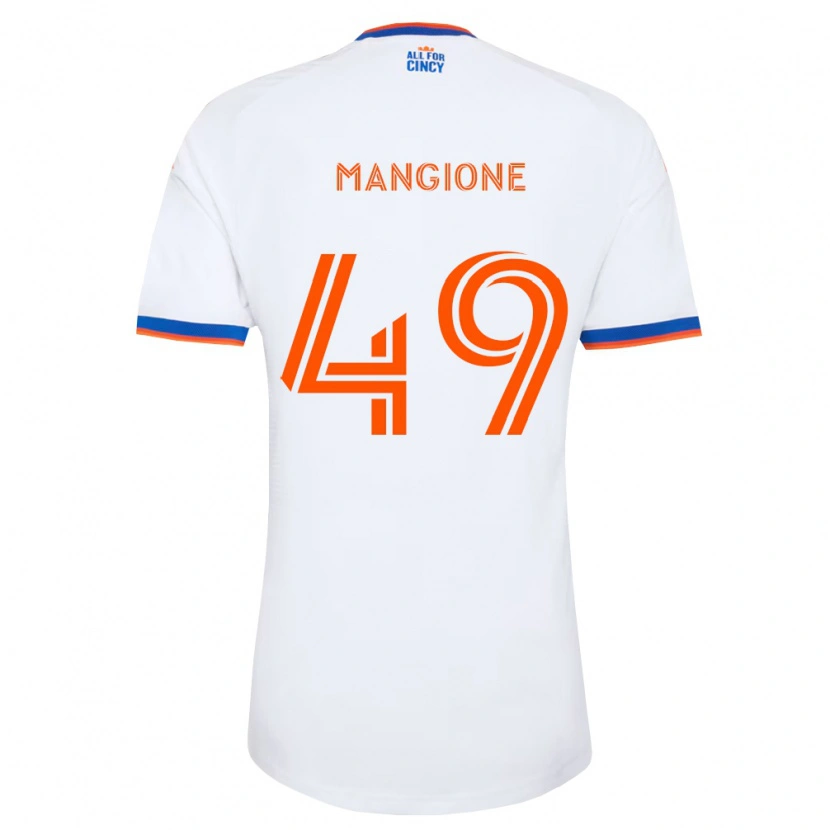 Danxen Homem Camisola Peter Mangione #49 Branco Azul Marinho Laranja Alternativa 2026/27 Camisa