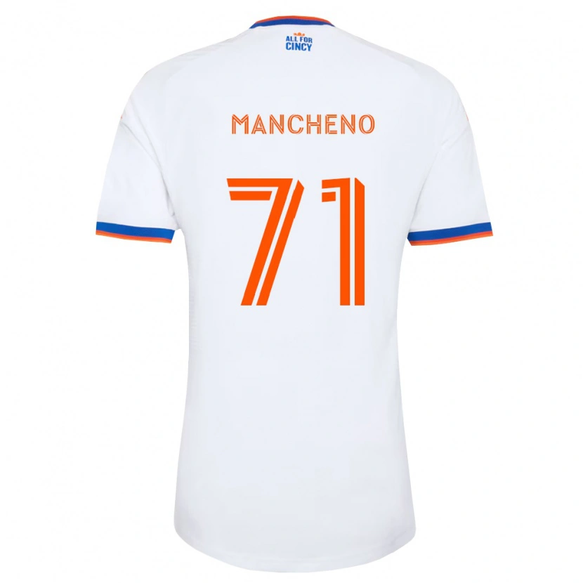 Danxen Homem Camisola Cristian Mancheno #71 Branco Azul Marinho Laranja Alternativa 2026/27 Camisa