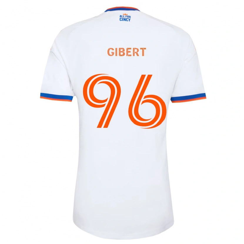 Danxen Homem Camisola Gaël Gibert #96 Branco Azul Marinho Laranja Alternativa 2026/27 Camisa