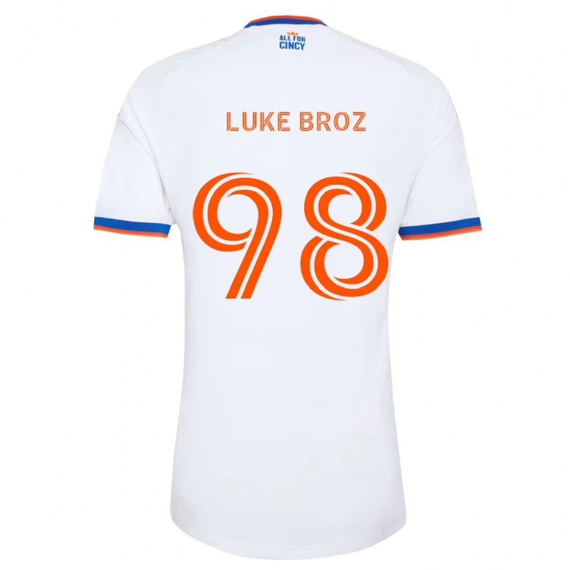 Danxen Homem Camisola Luke Broz #98 Branco Azul Marinho Laranja Alternativa 2026/27 Camisa