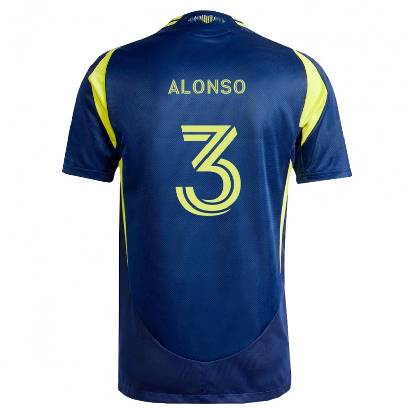 Danxen Homem Camisola Gabriel Alonso #3 Amarelo Azul Marinho Alternativa 2026/27 Camisa