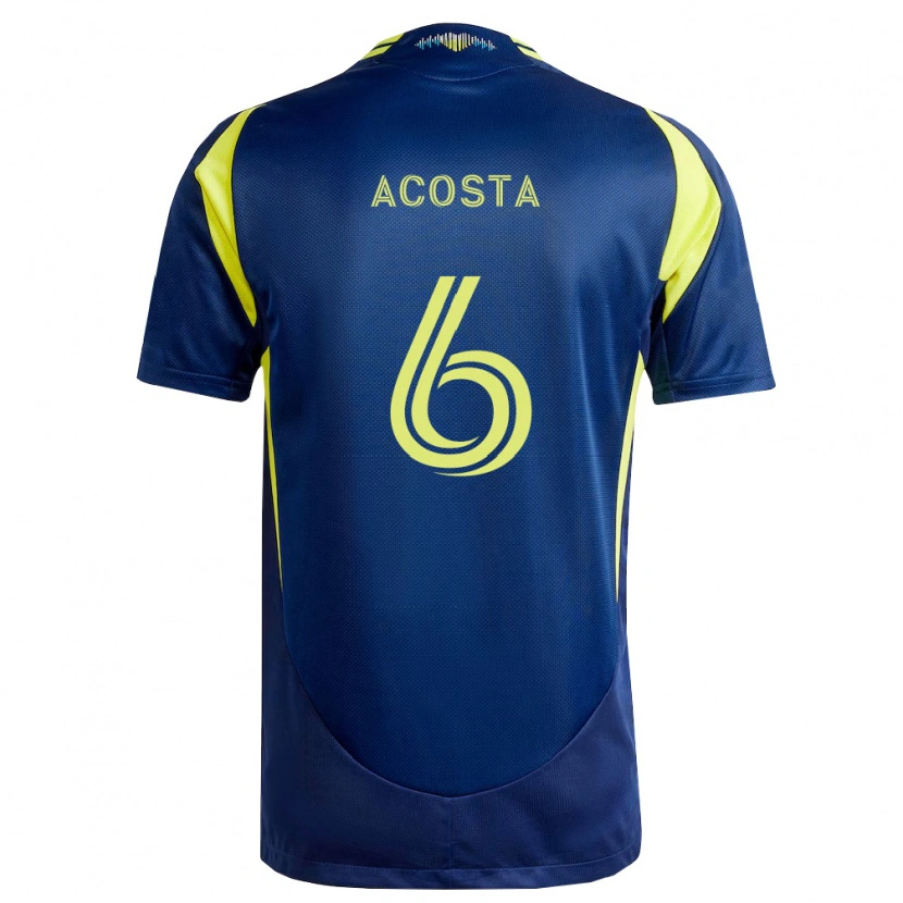 Danxen Homem Camisola Bryan Acosta #6 Amarelo Azul Marinho Alternativa 2026/27 Camisa