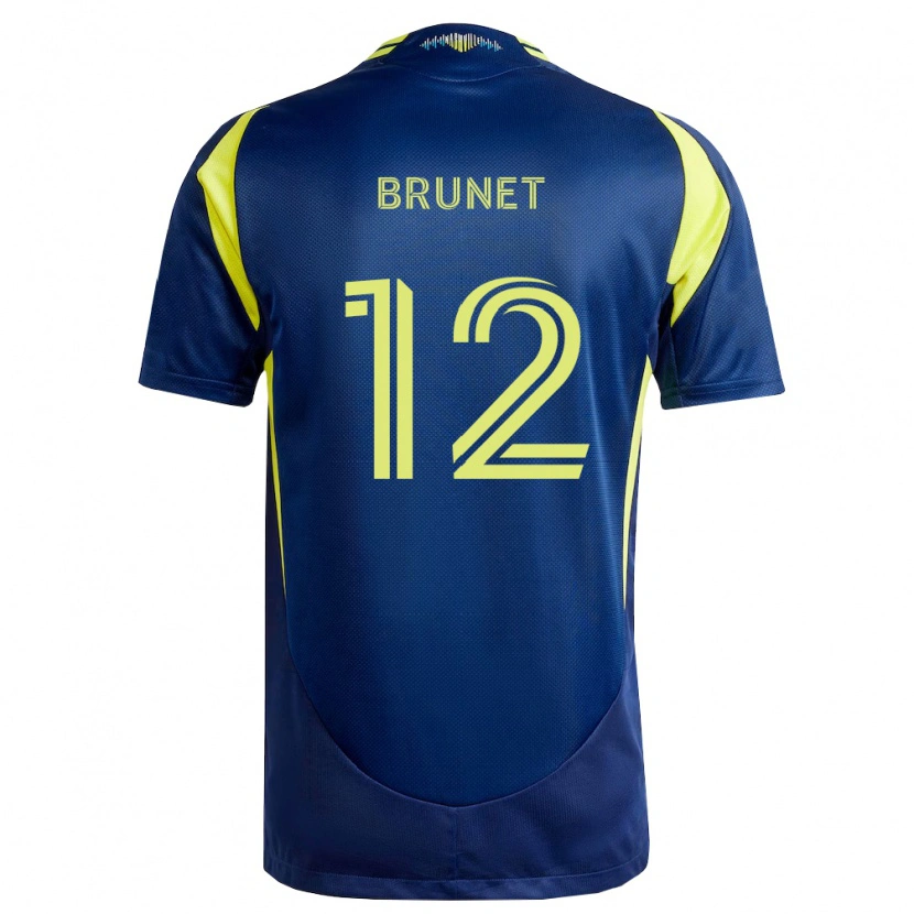 Danxen Homem Camisola Charles-Emile Brunet #12 Amarelo Azul Marinho Alternativa 2026/27 Camisa