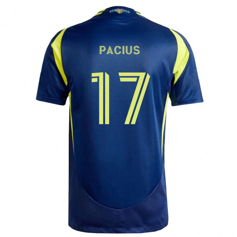 Danxen Homem Camisola Woobens Pacius #17 Amarelo Azul Marinho Alternativa 2026/27 Camisa