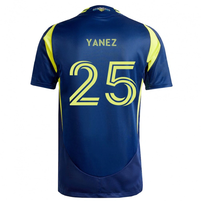 Danxen Homem Camisola Zidane Yáñez #25 Amarelo Azul Marinho Alternativa 2026/27 Camisa